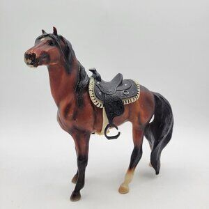 Vintage Breyer Reeves American Quarter Horse Figure 7" Tall w/ Saddle